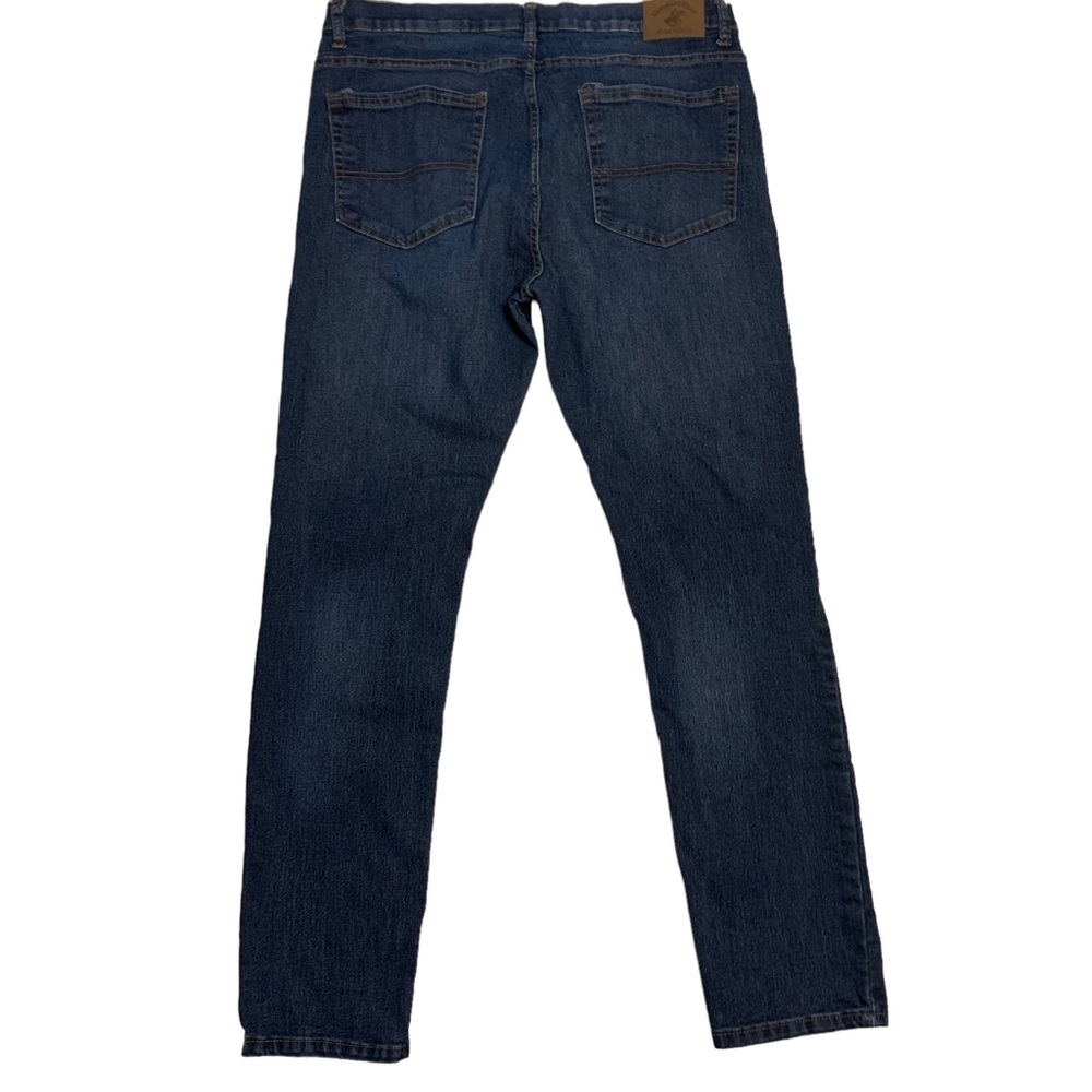 Beverly Hills Polo Club Denim Jeans Blue Mens Sz 38x32 Stretch Zip Fly Pockets